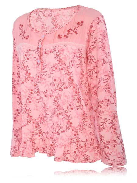 Womens Pajamas For Women Long Sleeve Pajamas Set Sleepwear  M L XL XXL NWT 6013P