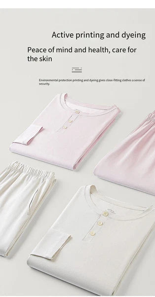 Women's Pajamas Set Long Sleeve Anti Bacterial Dust Mite Resistant Fits New Style-