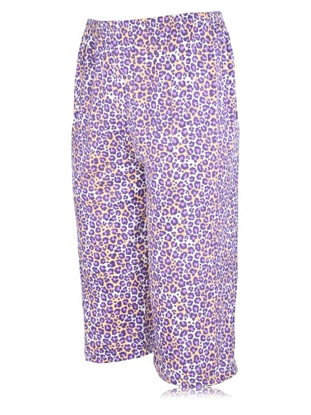 JEFFRICO Womens Capri Pajama Set 2 Piece Short Sleeve Top & Capri Pants 5035C