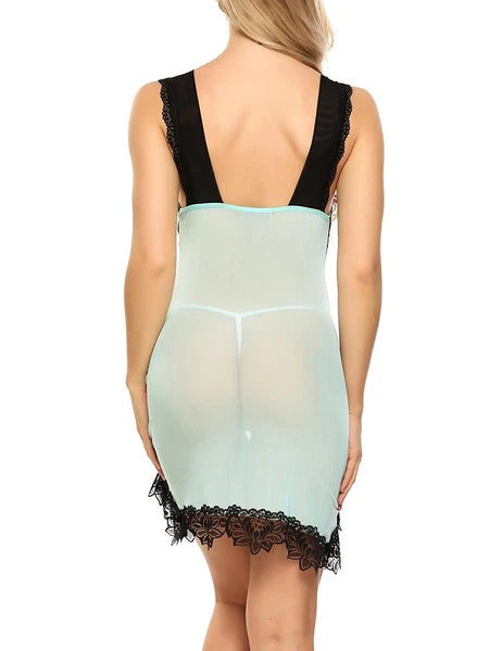 Sexy Women Lingerie Lace Sleepwear Teddy Babydoll Underwear Nightgown Dress Set