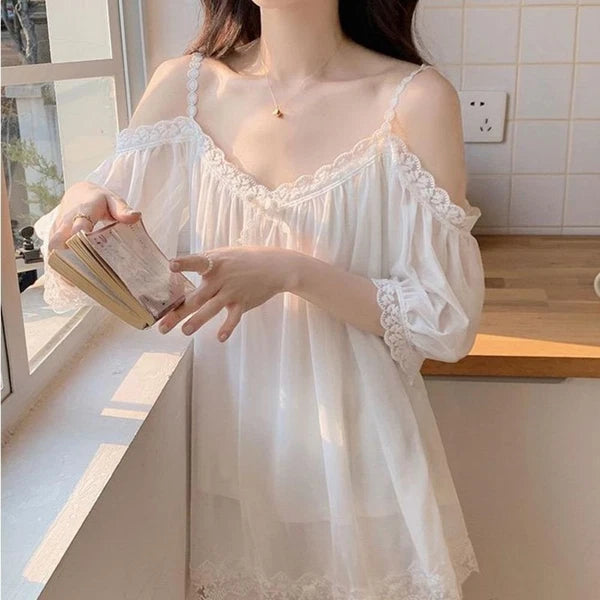 Off Shoulder Suspender Shorts Pajama Suit Women's Sleepwear Sets  Summer