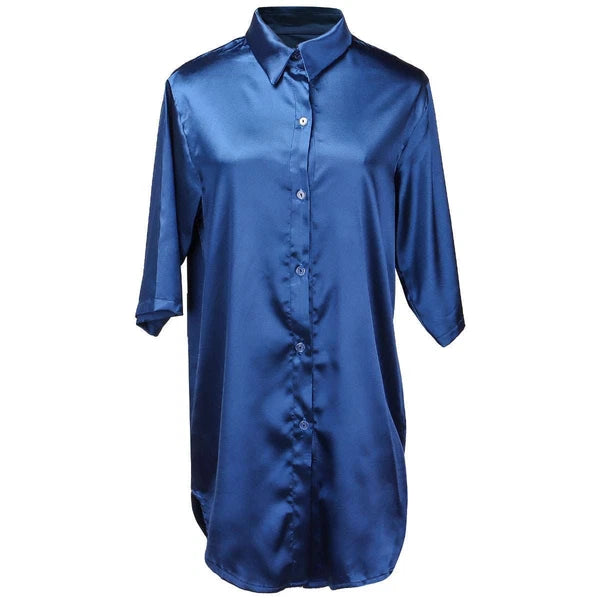 US Womens Sexy Satin Silk Nightdress Lingerie Sleepwear Nightgown Nightshirt Top