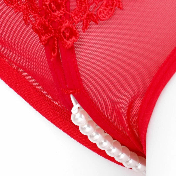 FEESHOW Sexy Lingerie Set Women Open Cup Bra Briefs Panties Babydoll AU