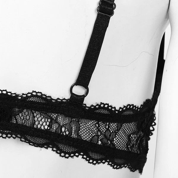 FEESHOW Sexy Lingerie Set Women Open Cup Bra Briefs Panties Babydoll AU