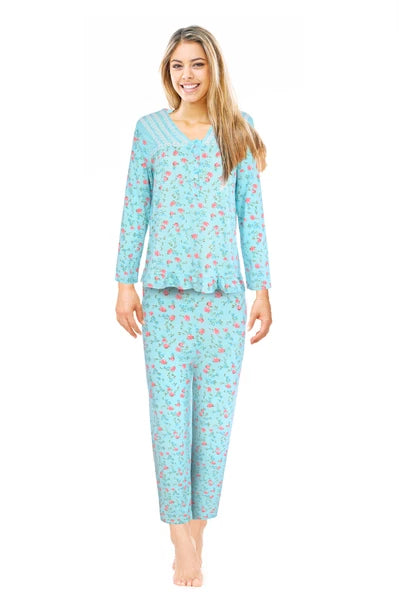 Womens Pajamas For Women Long Sleeve Pajamas Set Sleepwear  M L XL XXL NWT 6015P