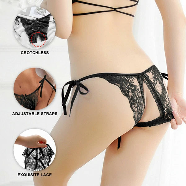 Women Sexy Lingerie Set with Garter Belt Floral Lace Bra and Panty Set Nightwear