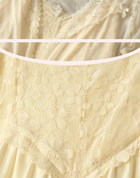 Women Lounge Suit Sling Padded Dress Cotton Robes Mesh Nightwear 2pcs 161201