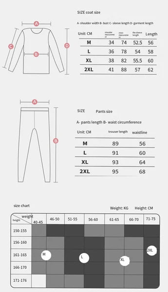 Fashion Winter Women's Pajama Set Thin Warm Underwear Tops Slim Bottom Pants