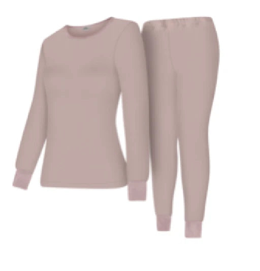 WOMEN'S Thermal TOP & BOTTOM SET Waffle Knit Long Johns Warm Underwear PJ'S 2pcs