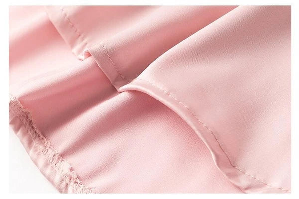 Pajamas Set Satin Women 2 Piece Sleepwear Silky Pyjamas Nightwear Shirt&Pants