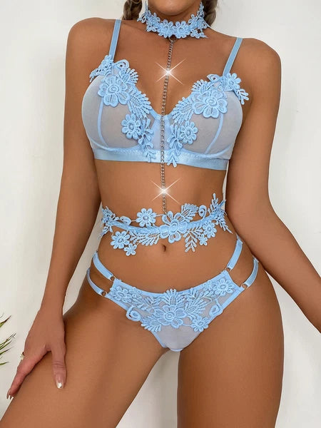 Women Sexy Lingerie Sleepwear Underwear Nightwear Babydoll Lace Bra Thong Set US