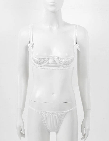 Women's G-string Sexy Lingerie Nightwear Lace Thong Bra Set Underwear Babydoll