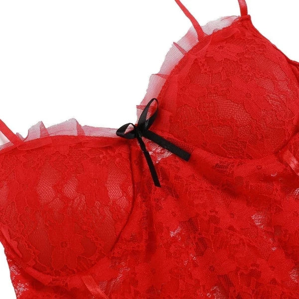 Women's Sexy Lingerie Lace Dress Underwear Babydoll Sleepwear Nightwear G-string