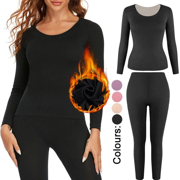 Conjunto Ropa Interior Térmica Clima Frío Para Mujer Ultrasuave Ropa Long Johns