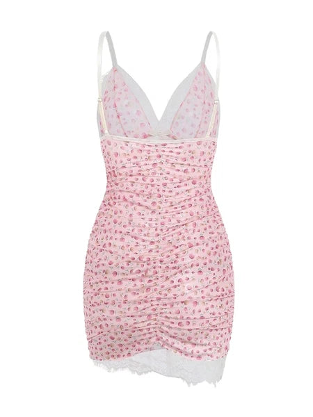 Sexy Women Lingerie Pink Lace Dress G-string Underwear Babydoll Sleepwear Gift