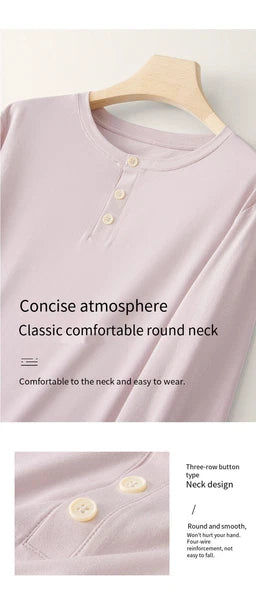 Women's Pajamas Set Long Sleeve Anti Bacterial Dust Mite Resistant Fits New Style-