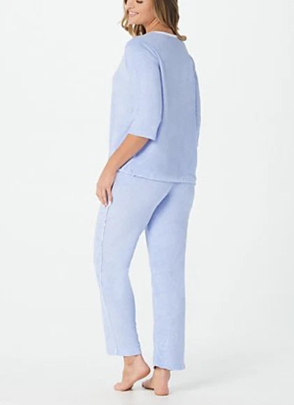 Stan Herman - Silky Baby Terry Pajama Lounge Set - Blush Pink