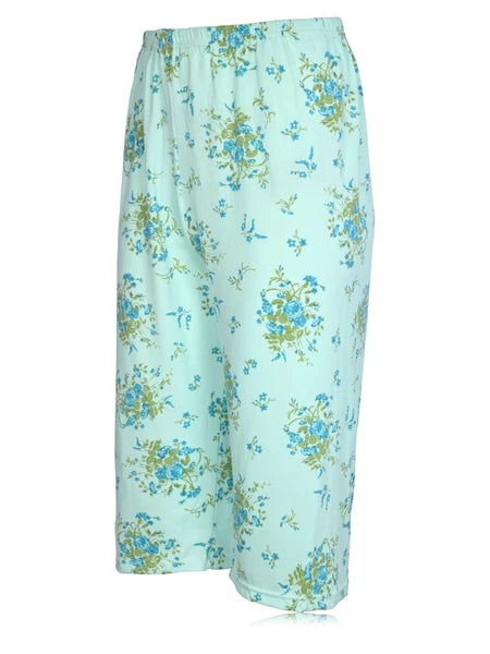 JEFFRICO Womens Capri Pajama Set 2 Piece Short Sleeve Top & Capri Pants 5201C