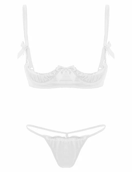 Women's G-string Sexy Lingerie Nightwear Lace Thong Bra Set Underwear Babydoll