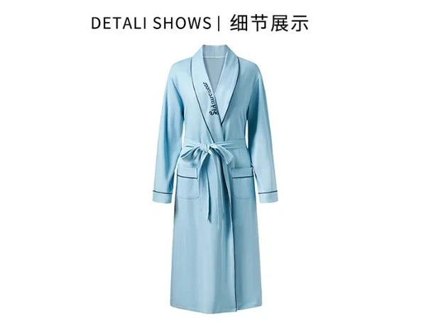 M-4XL Bridesmaid DressingGown Plus Size Cotton Bridesn'Robes Long Sleeve Loose
