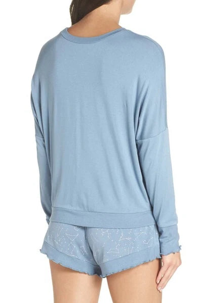 Honeydew Intimates 2pc Wonder Love Pajama Short Set Blue/ Light Pink M