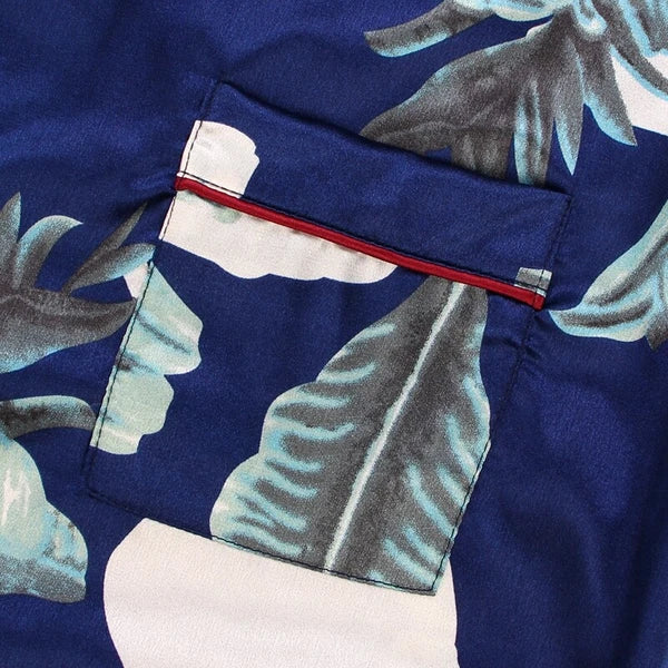 Women's Long Sleeve Silk Pajama Set Button-Down Sleepwear Print Loungewear Plus