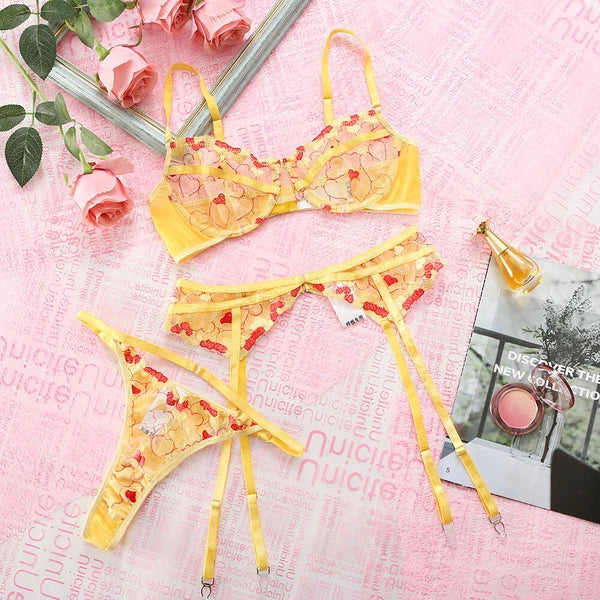 Women Sexy Lingerie Sleepwear Underwear Nightwear Babydoll Lace Bra Thong Set US