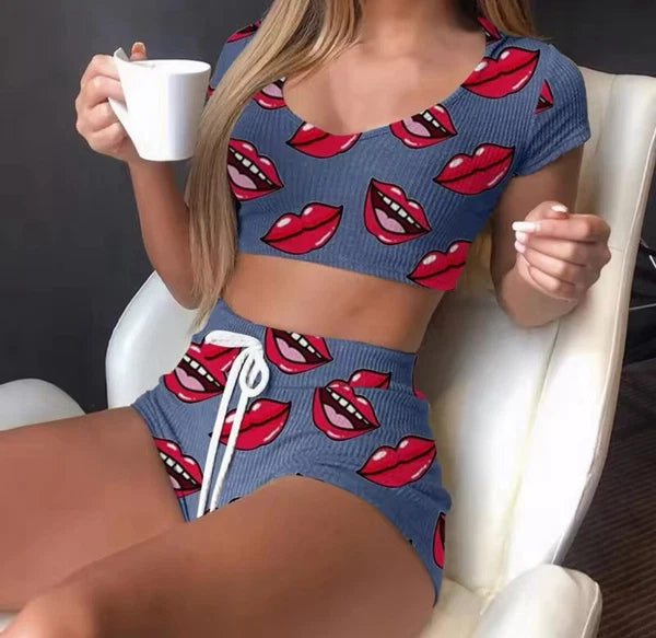 Womens Shorts Pajamas Set