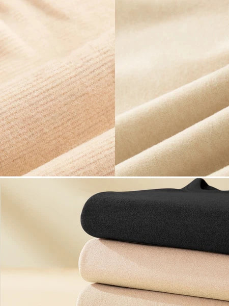 Women's 2PCS Cashmere Silk Thermal Underwear Pajamas Set Long Sleeve Top Bottom