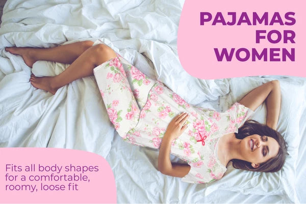 JEFFRICO Womens Capri Pajama Set 2 Piece Short Sleeve Top & Capri Pants 812C