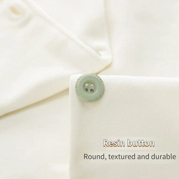 New Women's Long Sleeve Homewear Antibacterial Comfortable Cotton Sleepwear Set