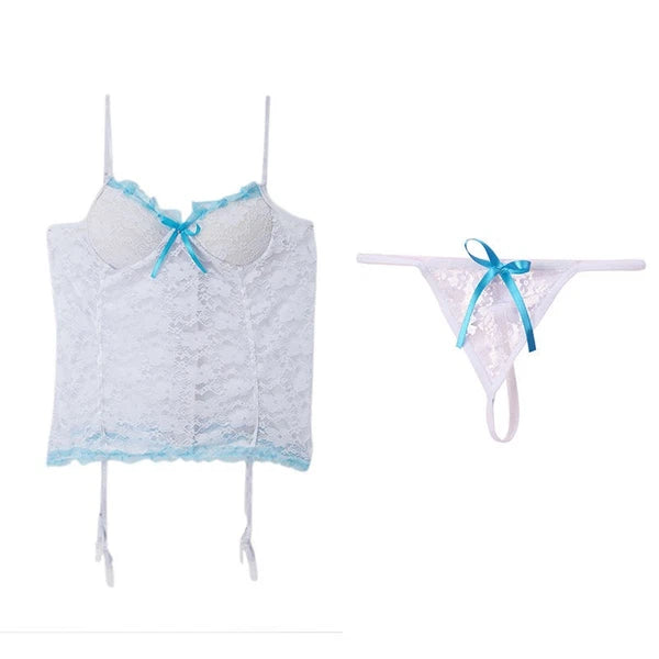 Plus Size Women Sexy Lingerie Lace Bodysuit Lace Underwear Sleepwear G-string US