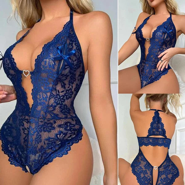 Sexy-Lingerie-Sleepwear-Lace-Women-Bodysuit-Dress-Underwear-Babydoll-Nightwear