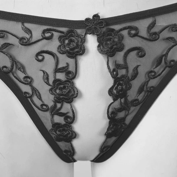 Womens Underwear Shiny Thong Crop Top Lingerie Lace-up Nightwear 4-piece Bra