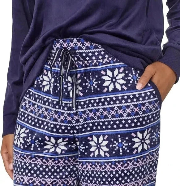 Nautica Women's 2 Piece Fleece Pajama Sleepwear Set(1812934)