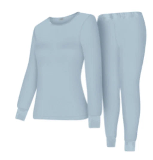 WOMEN'S Thermal TOP & BOTTOM SET Waffle Knit Long Johns Warm Underwear PJ'S 2pcs