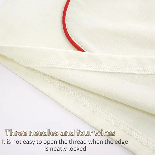 Fashion Women's Pajamas Autumn Embroidered Comfortable Casual Antibacterial Pajamas Set-