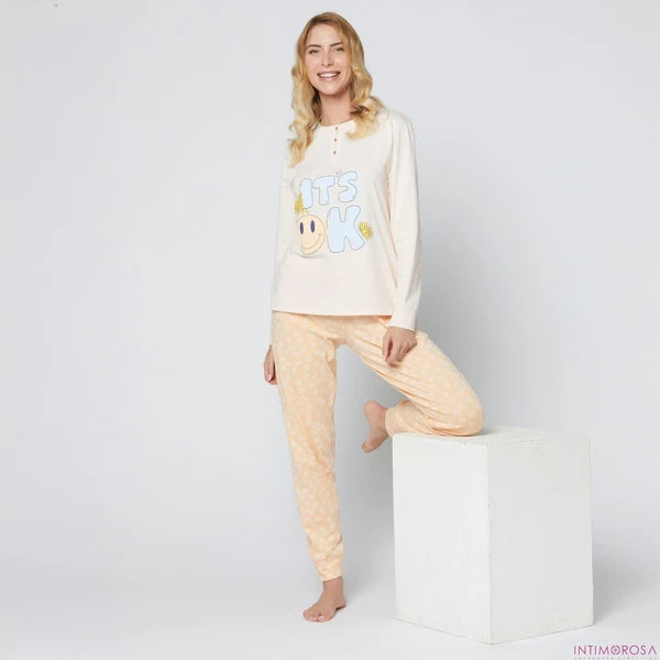 Women's Cotton Pajamas With Cippi Print LOS545