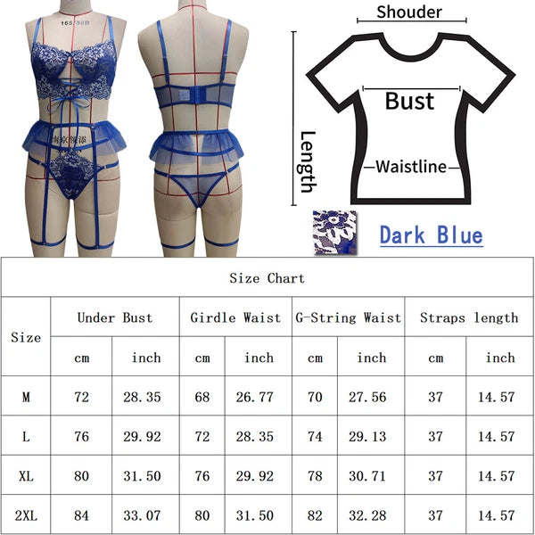 Women Sexy Lingerie Sleepwear Underwear Nightwear Babydoll Lace Bra Thong Set US