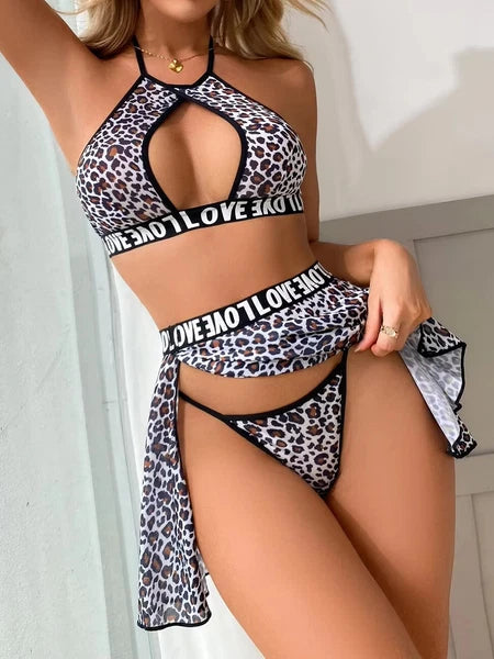 Women Sexy Lingerie Sleepwear Underwear Nightwear Babydoll Lace Bra Thong Set US