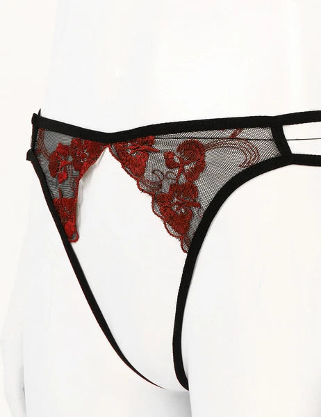 Women's Floral Lace Lingerie Set Bra G-string Thong Babydoll Nightwear Sleepwear