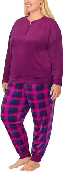 Nautica Women's 2 Piece Fleece Pajama Sleepwear Set(1812934)