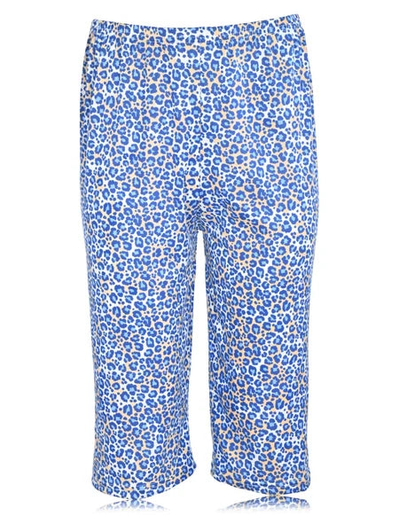 JEFFRICO Womens Capri Pajama Set 2 Piece Short Sleeve Top & Capri Pants 5035C