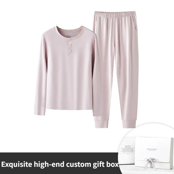 Women's Pajamas Set Long Sleeve Anti Bacterial Dust Mite Resistant Fits New Style-