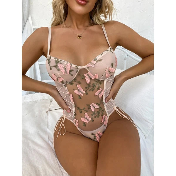 Sexy Underwear Women Lace Lingerie Set Bodysuit Teddy Babydoll Chemise Sleepwear